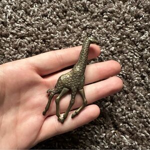 Vintage JJ Jonette Bronze-Tone Giraffe Brooch Pin
